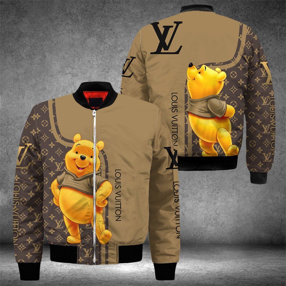 Louis Vuitton Winnie The Pooh Disney Bomber Jacket Trending 2023 Lv Luxury Clothing Clothes Outfit For Men And Women