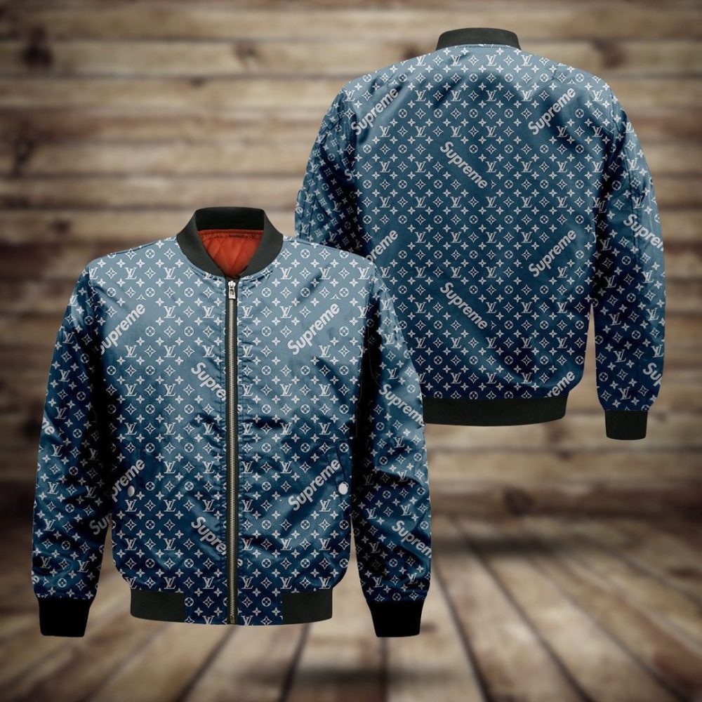 Louis Vuitton Lv Supreme Bomber Jacket Trending 2023 Sweatpants Pants Luxury Clothing Clothes Outfit For Men And Women