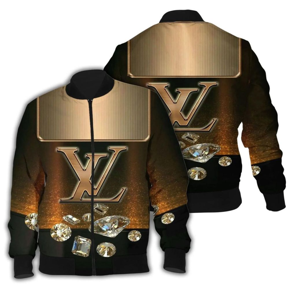Louis Vuitton Bomber Jacket Luxury Brand Clothing Clothes Outfit For Men Women 12
