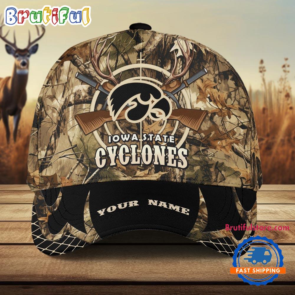Lowa State Cyclones Camo Hunting Cap, Sport Team Camo Hunting Hats