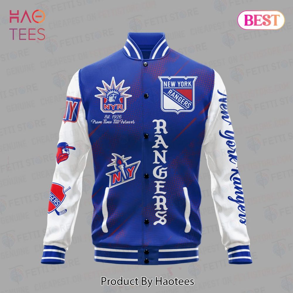 New York Rangers Varsity Jacket - Stylish, Warm &amp; Perfect For Fans!