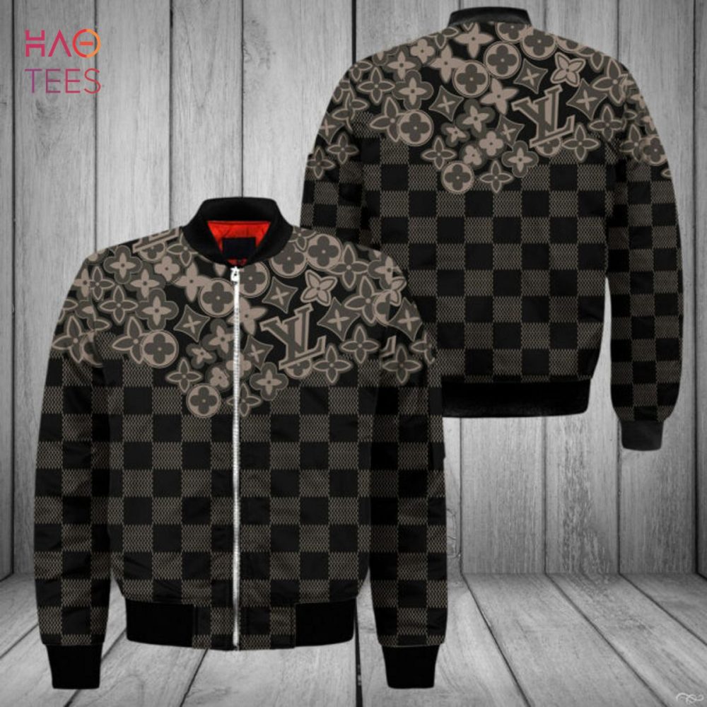 Stylish Checkerboard Pattern Bomber Jacket - Unisex Floral Design, Lightweight &amp; Trendy
