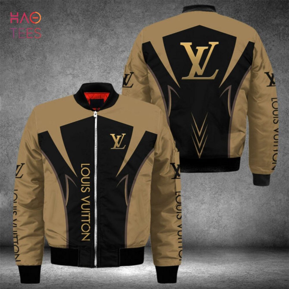 New Louis Vuitton Luxury Brand Brown Mix Black Bomber Jacket Limited Edition