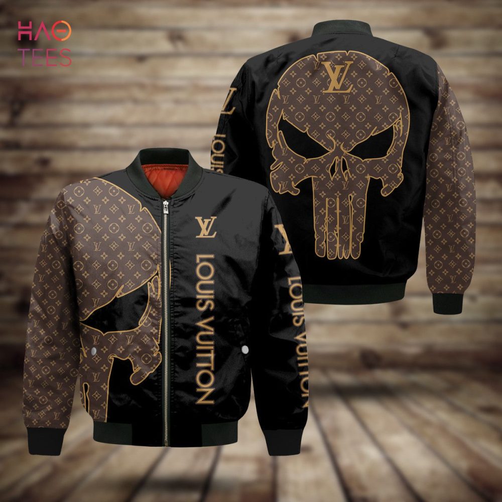 Available Louis Vuitton Luxury Brand Printing Skull 3D Bomber Jacket Limited Edition