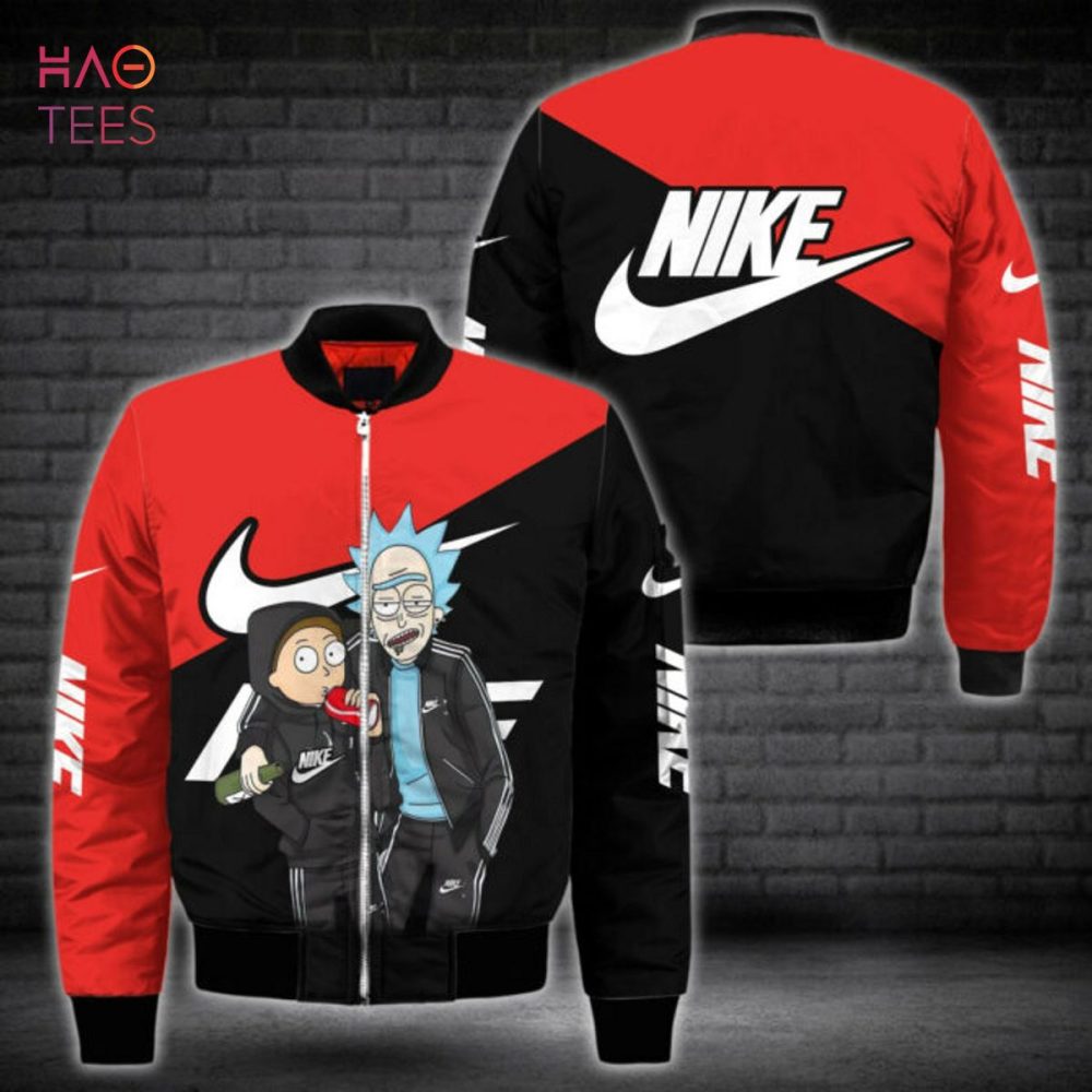 HOT Nike Luxury Brand Rick And Morty Bomber Jacket POD Design