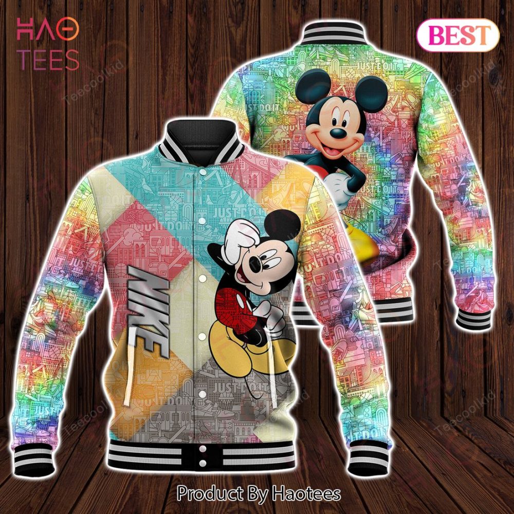 Vibrant Cartoon Character Varsity Jacket – Colorful Graphic Design, Unisex Fashion