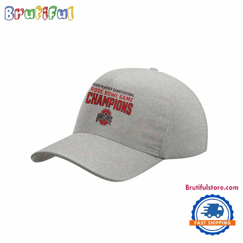Ohio State Buckeyes Football Limited 2025 Rose Bowl Champions Grey Cap