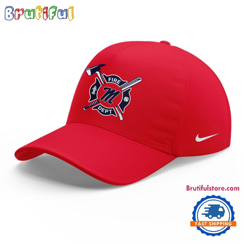 Ole Miss Rebels Baseball X Firefighter Appreciation Night 3D Print Cap Hats