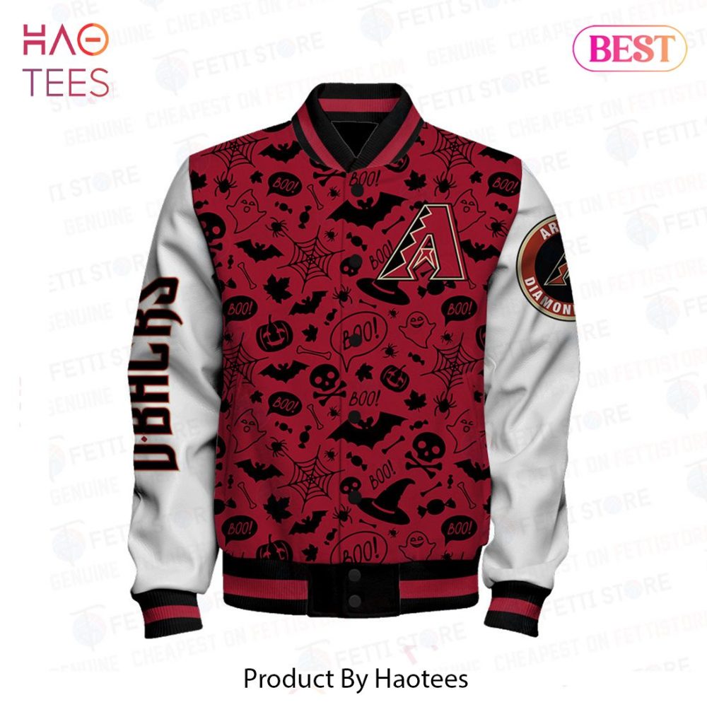Limited Edition Dbacks Varsity Jacket - Halloween Themed, Unisex, Perfect For Fans!