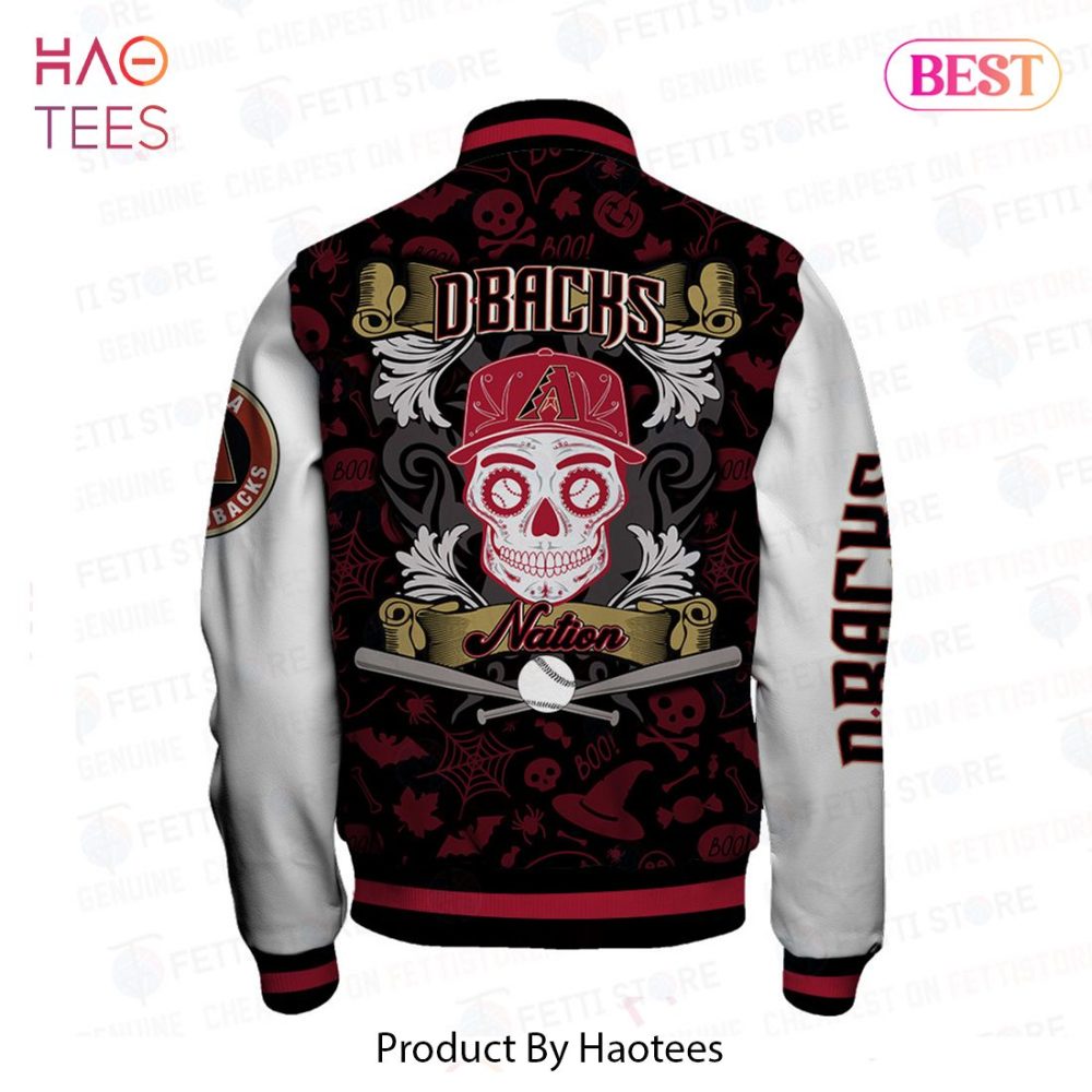Limited Edition Dbacks Varsity Jacket - Halloween Themed, Unisex, Perfect For Fans!