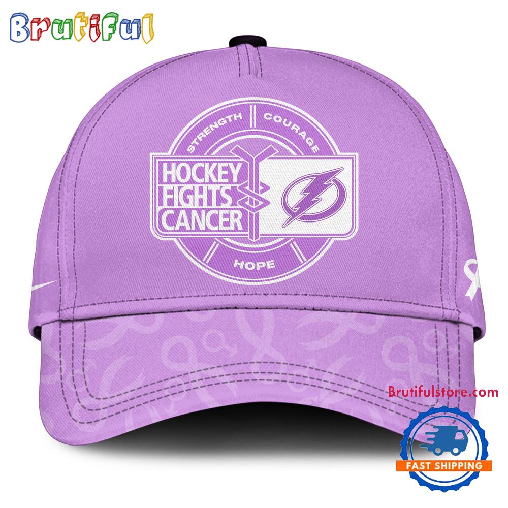 Tampa Bay Lightning 2025 Nhl Hockey Fights Cancer Limited Edition Cap