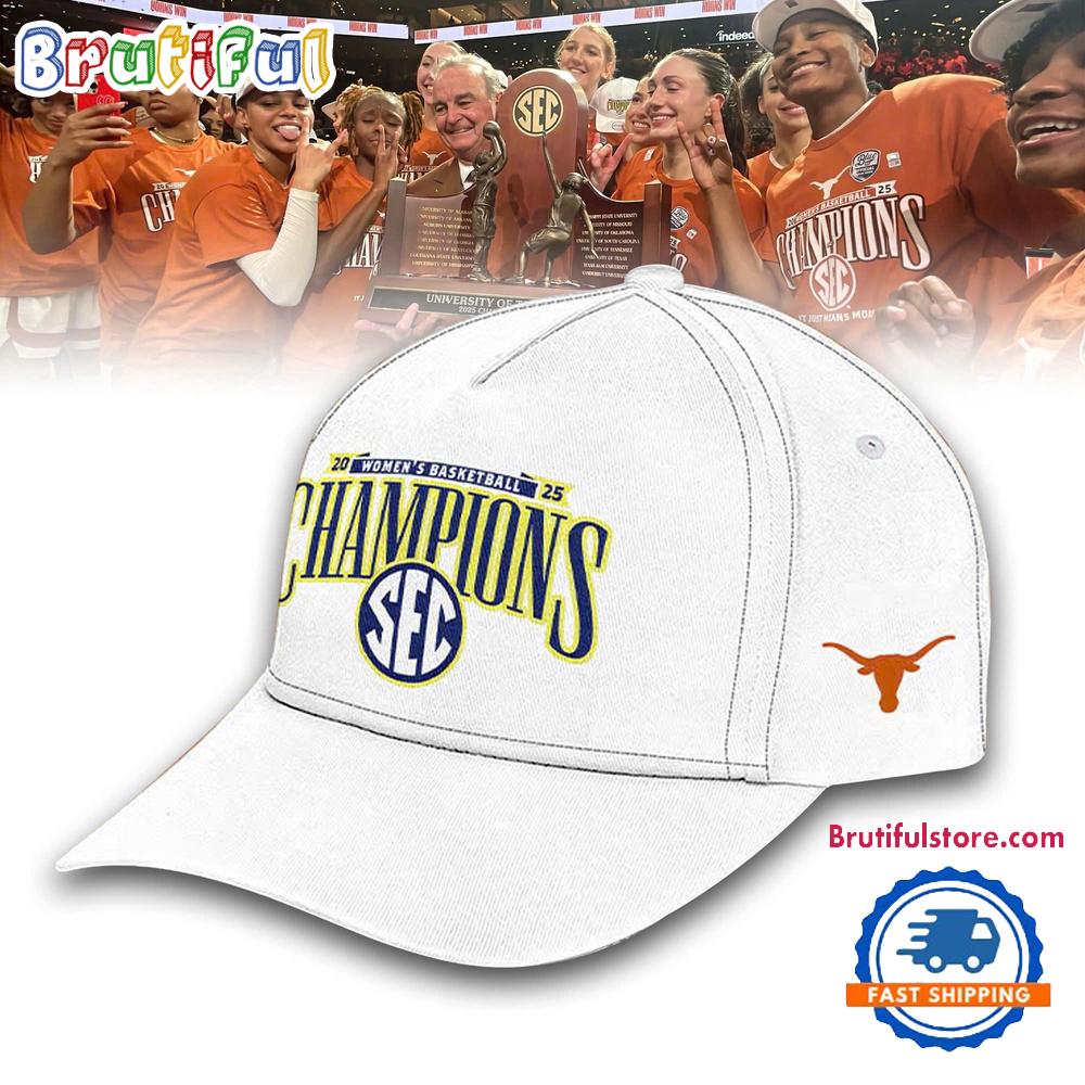 Texas Longhorns 2025 Sec Women’S Basketball Regular Season Champions Locker Room Cap