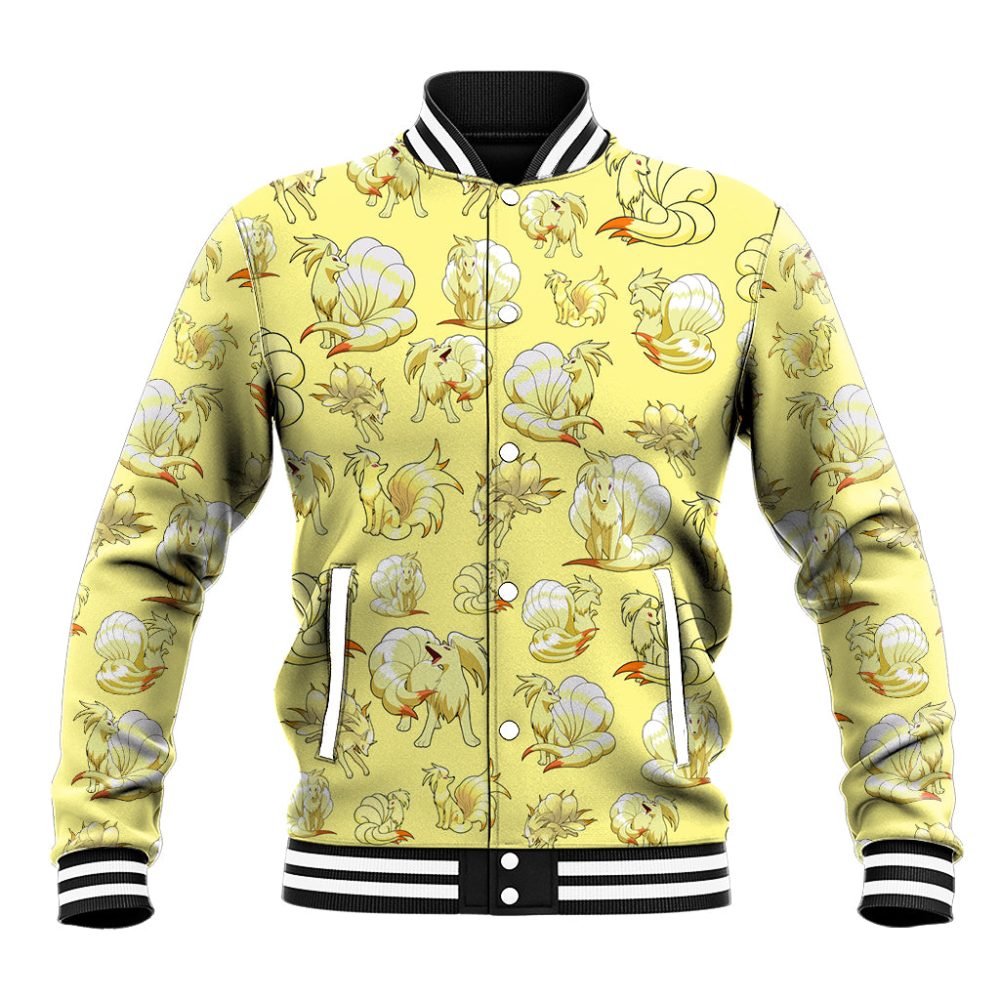 Ninetales Baseball Jacket Pattern Style Ts04