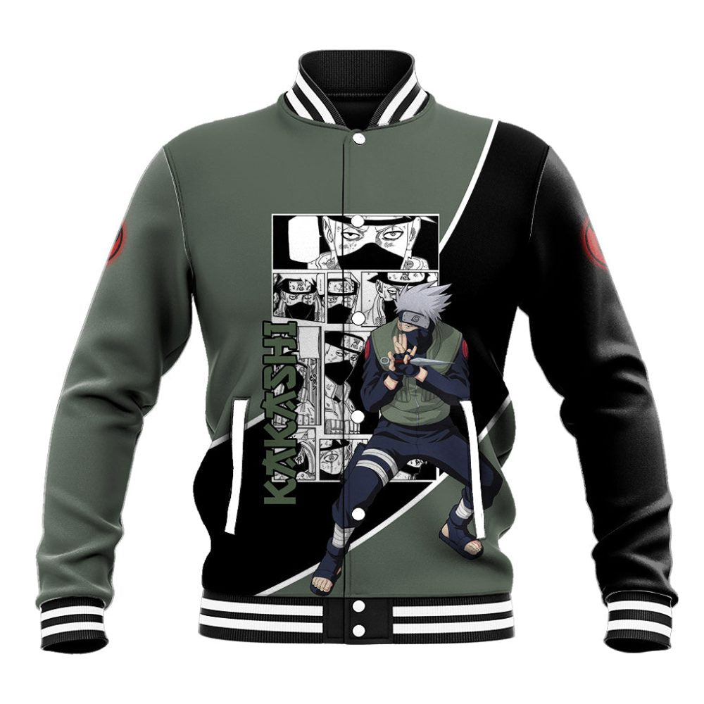 Kakashi - Naruto Baseball Jacket Anime Mix Manga Style Ts04
