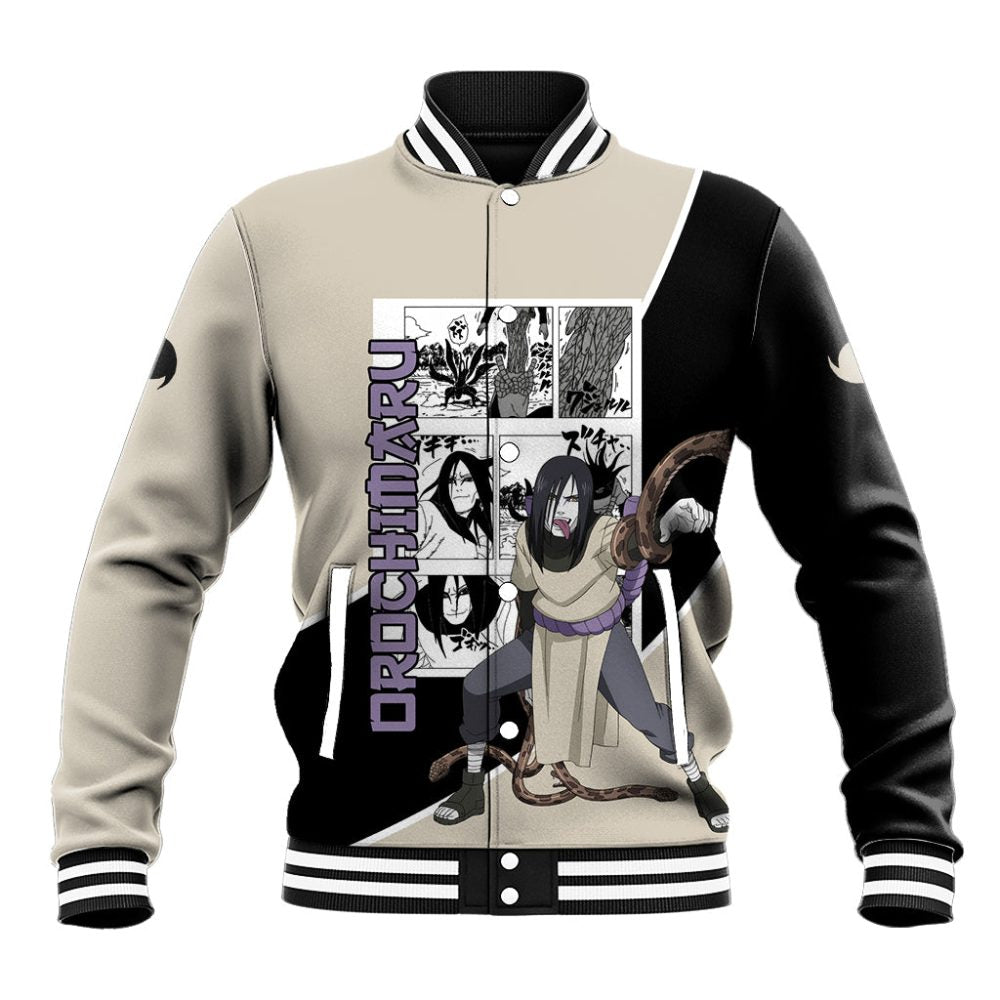 Orochimaru - Naruto Baseball Jacket Anime Mix Manga Style Ts04