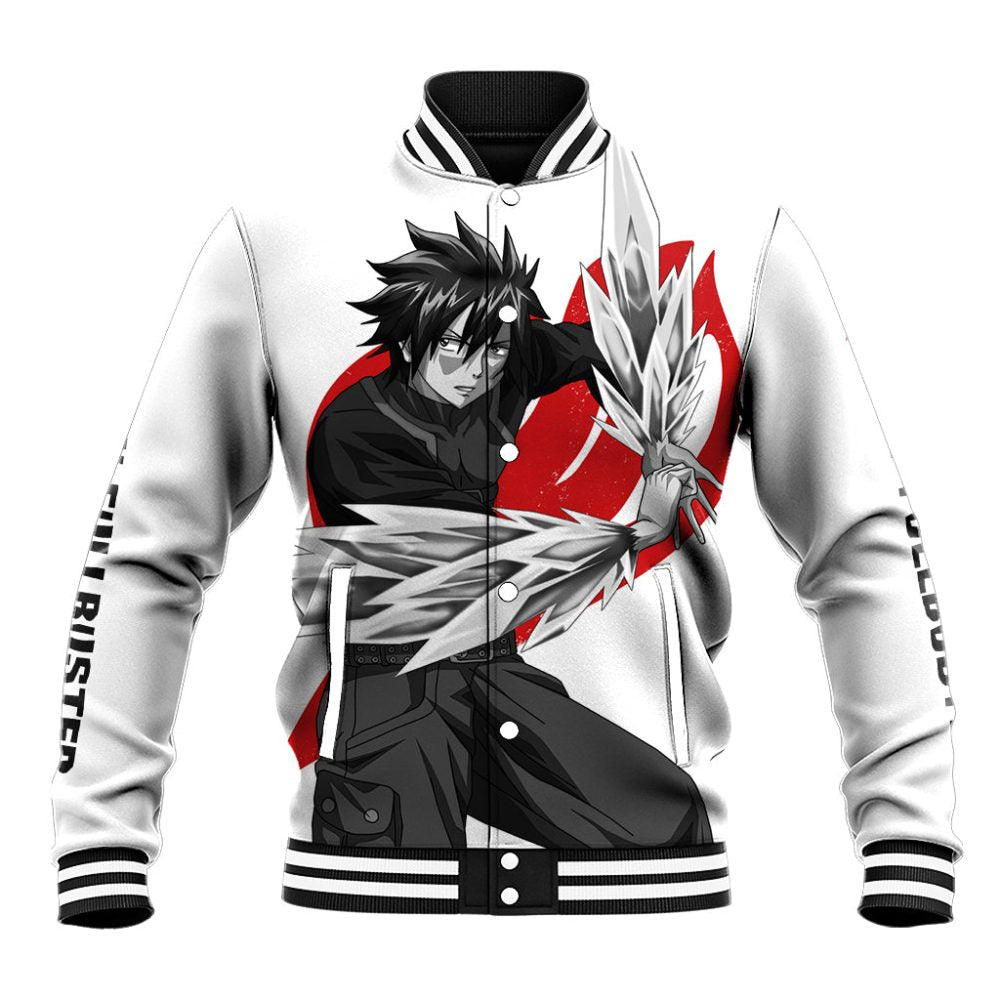 Gray Fullbuster - Silhouette Anime Baseball Jacket Ts04