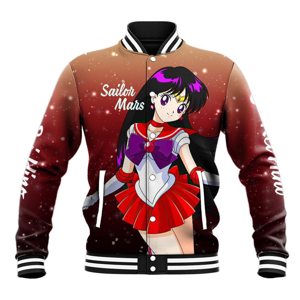 Sailor Mars Rei Hino Baseball Jacket Ts04