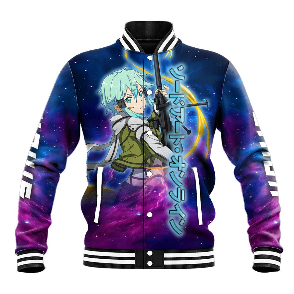 Sinon Baseball Jacket Sword Art Galaxy Style Ts04