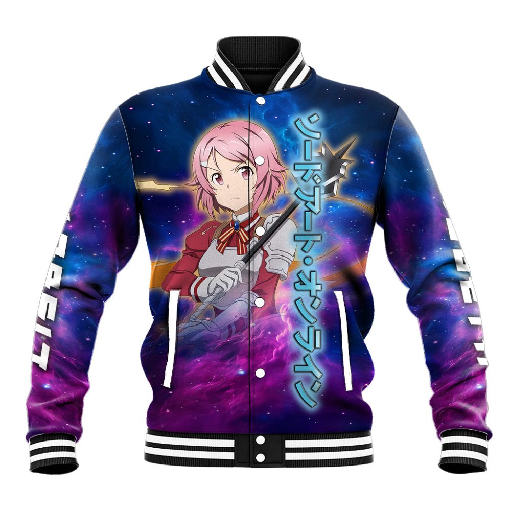 Shinozaki Rika Lisbeth Baseball Jacket Sword Art Galaxy Style Ts04