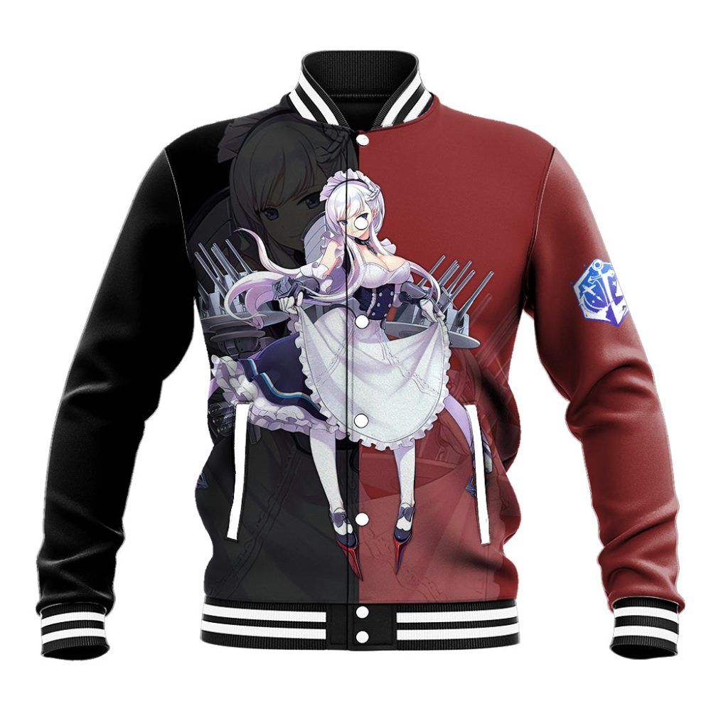 Belfast - Azur Lane Baseball Jacket Anime Game Style Ts04