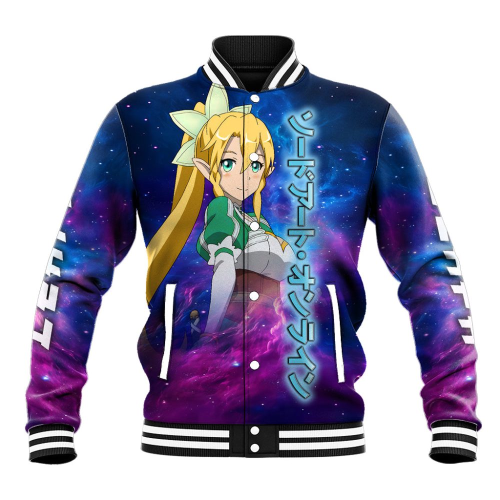 Leafa Baseball Jacket Sword Art Galaxy Style Ts04