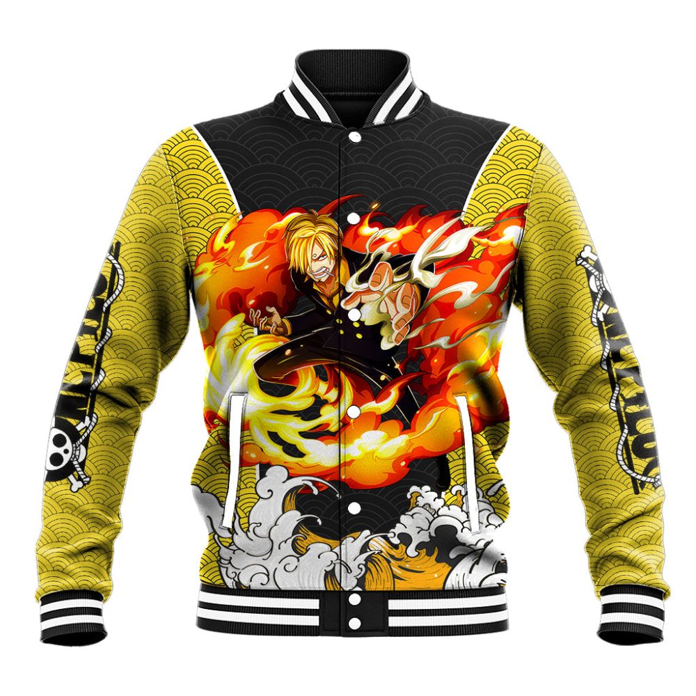 Vinsmoke Sanji - One Piece Baseball Jacket Anime Mix Japan Pattern Style Ts04