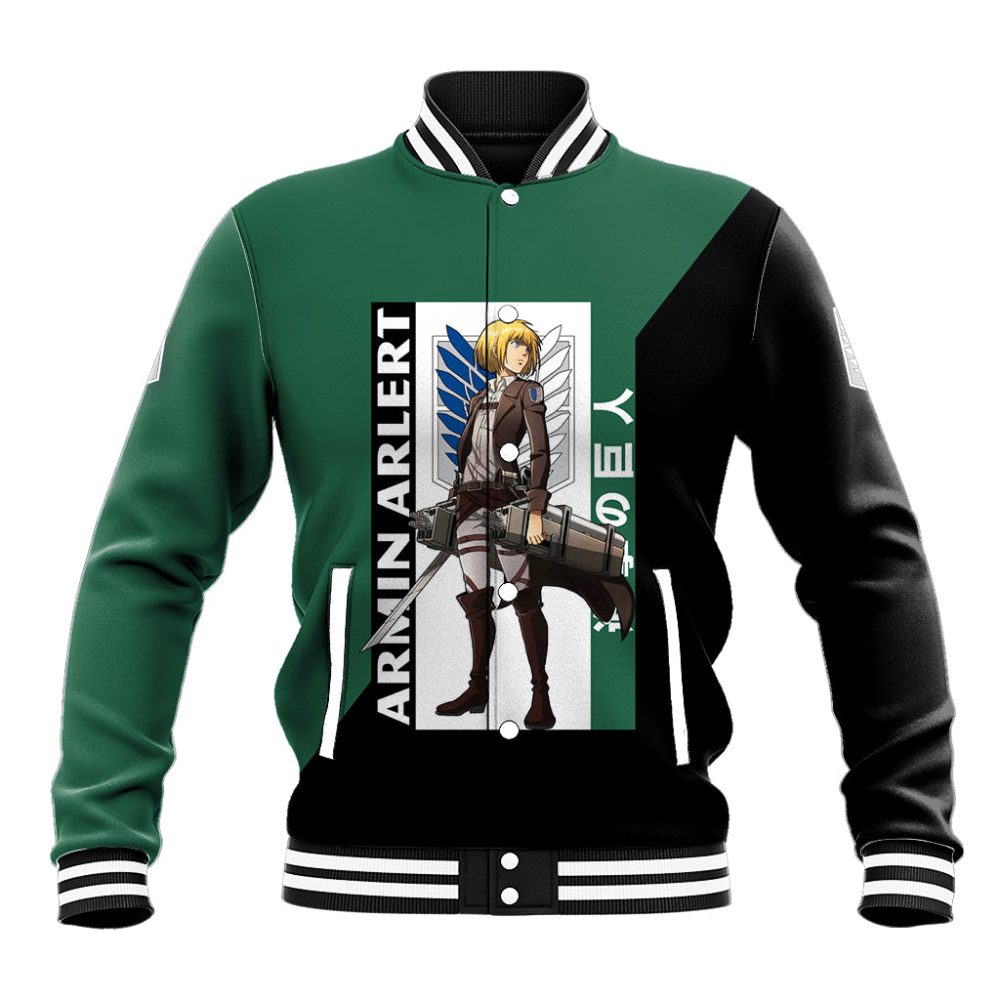 Armin Arlert Baseball Jacket Attack On Titan Anime Style Ts04