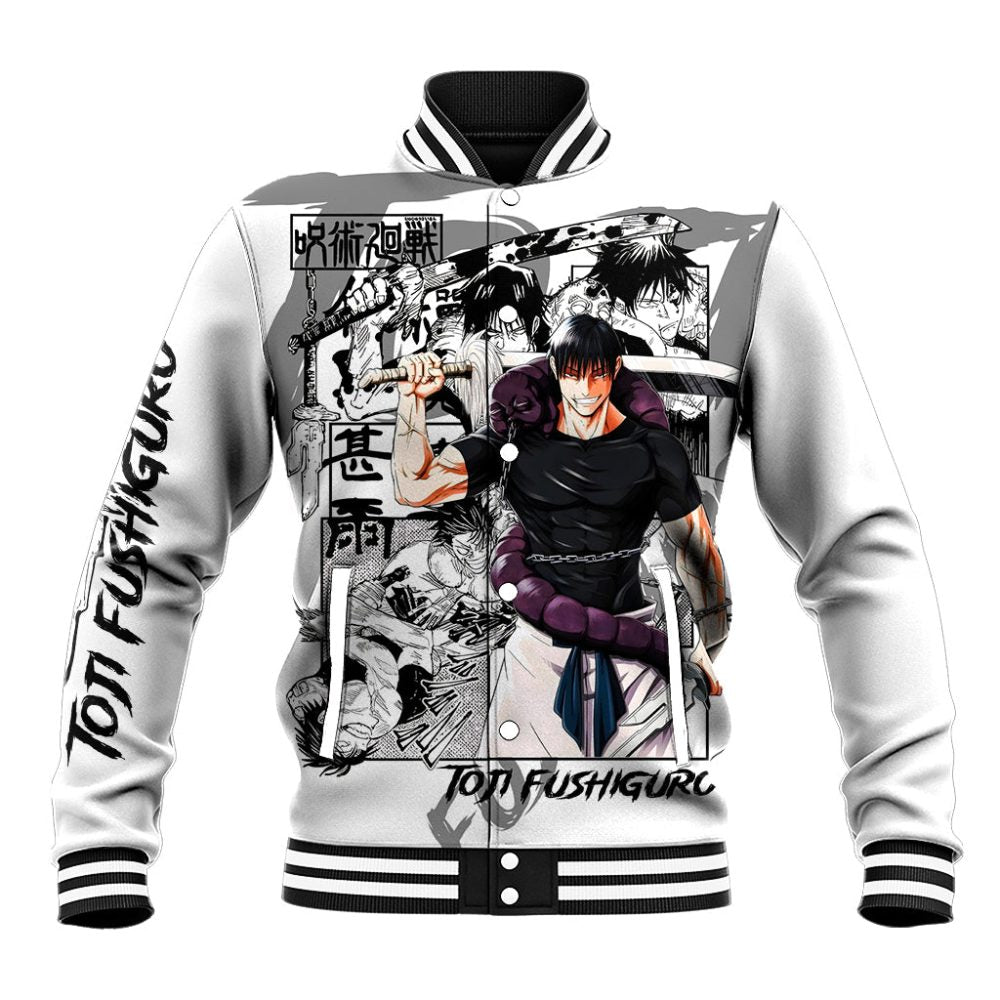 Toji Fushiguro - Jujutsu Kaisen Baseball Jacket Anime Mix Manga Style Ts04