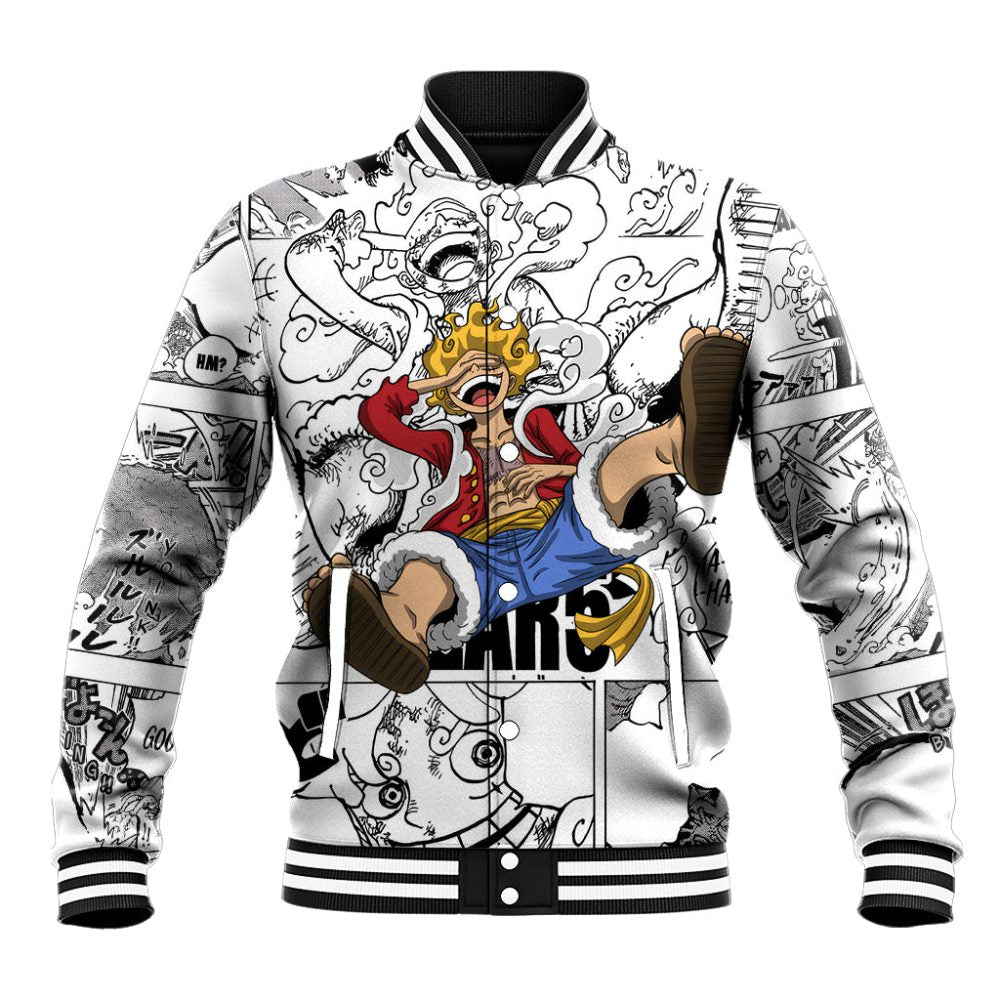 Luffy Gear 5 Awakening - One Piece Baseball Jacket Anime Mix Manga Style Ts04