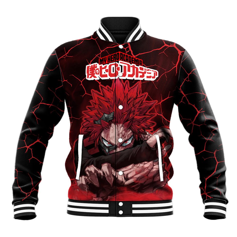 Eijiro Kirishima - My Hero Academia Baseball Jacket Anime Style Ts04