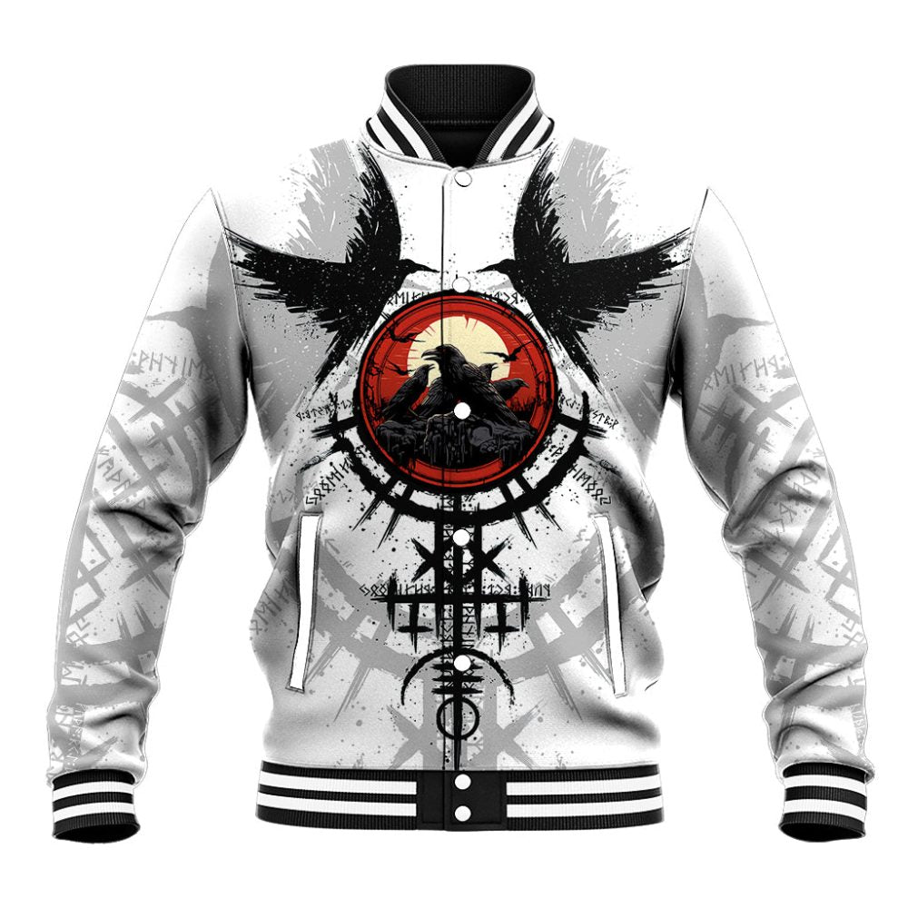 Viking Ravens Baseball Jacket Can'T Hide Our Warrior Pride Ts04