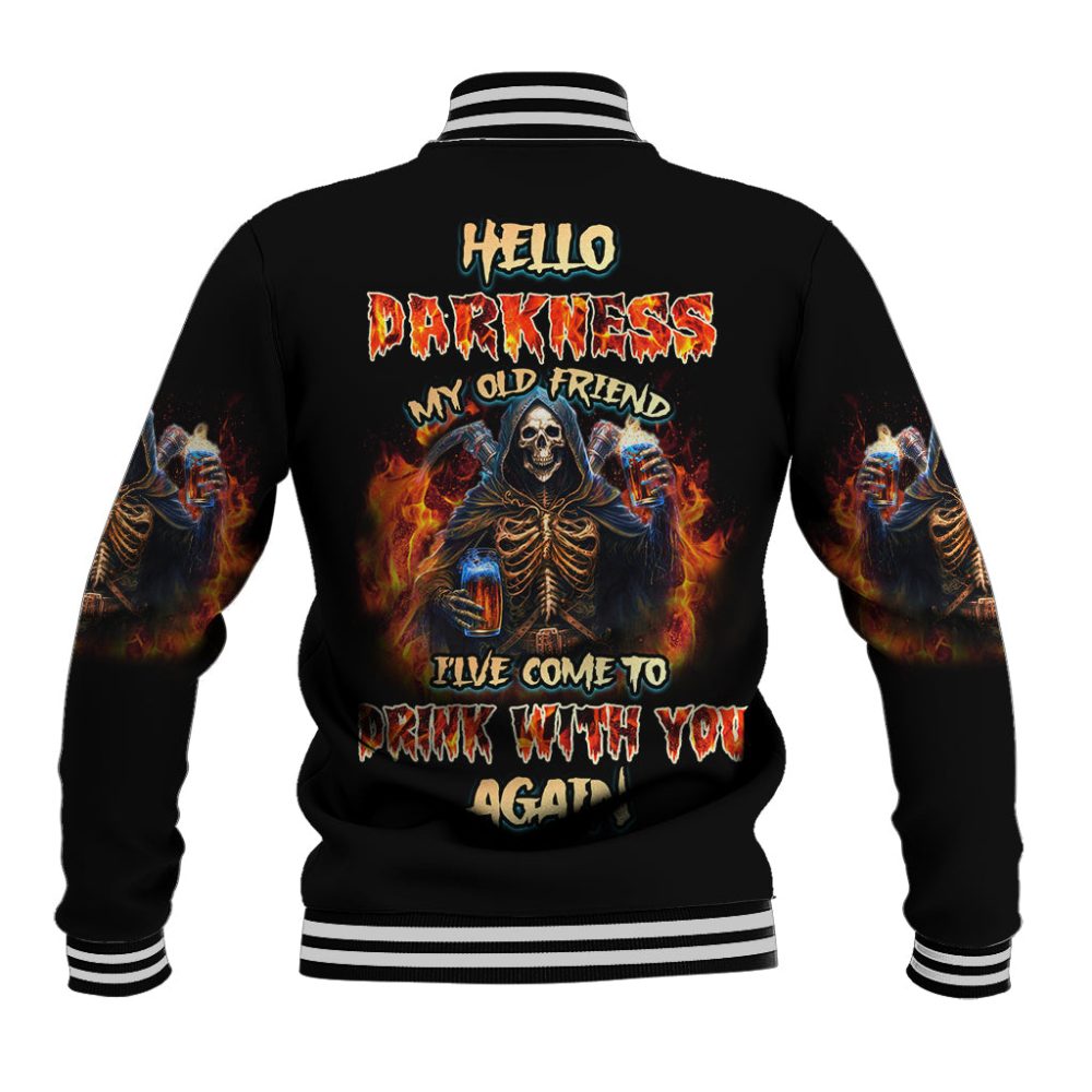 Drink With You Again Reaper Baseball Jacket Ts04