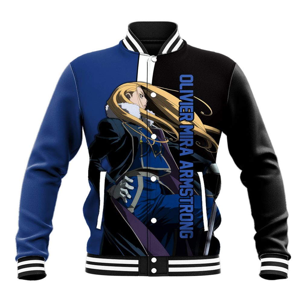 Armstrong Olivier Mira - Fullmetal Alchemist Baseball Jacket Anime Style Ts04