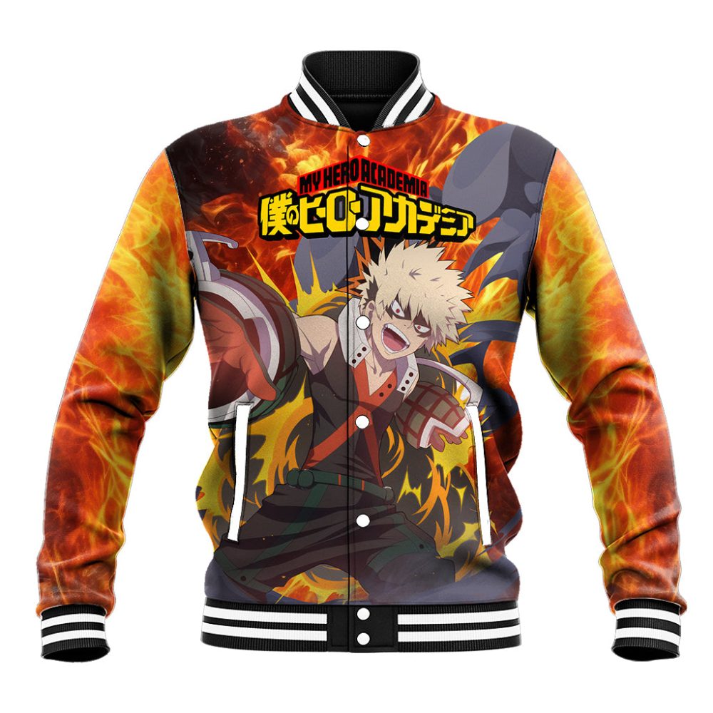 Katsuki Bakugou - My Hero Academia Baseball Jacket Anime Style Ts04