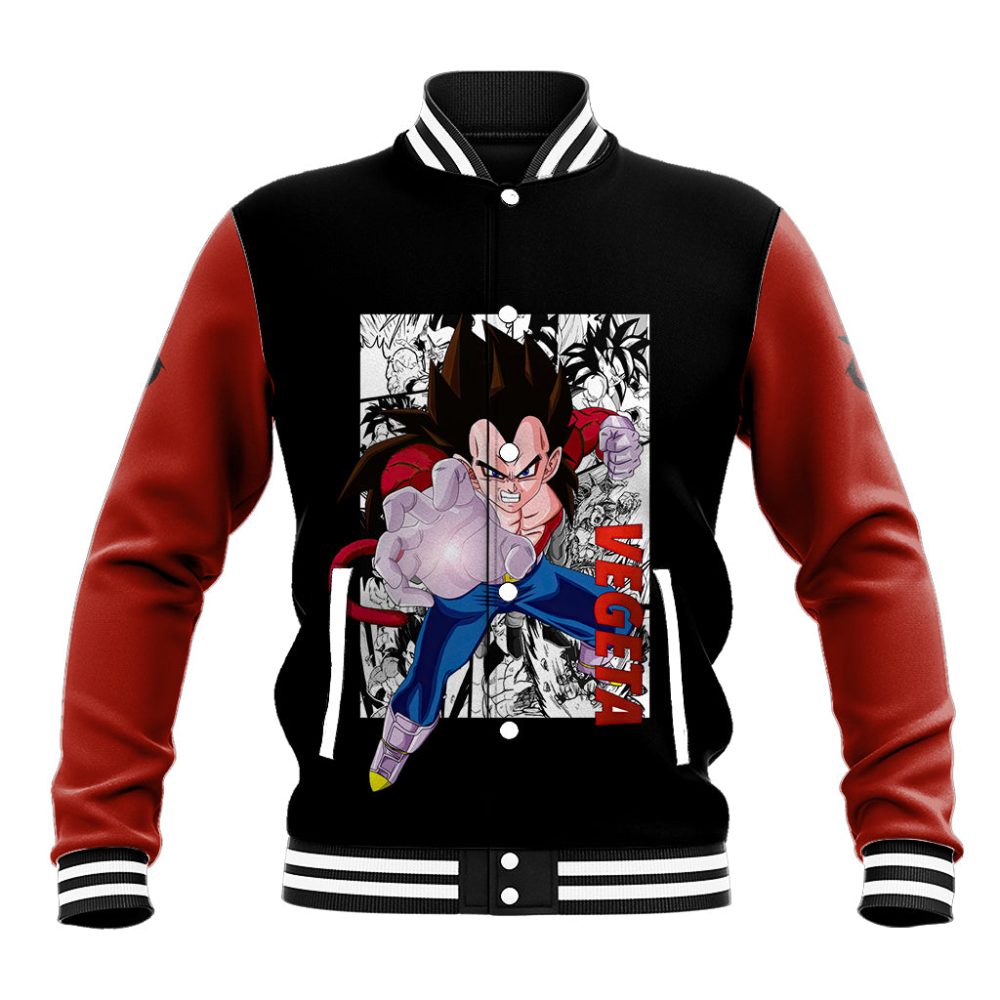 Vegeta Super Saiyan 4 Anime - Manga Baseball Jacket Ts04