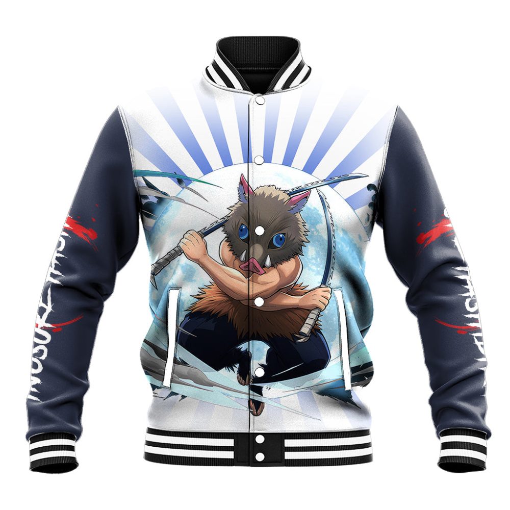 Inosuke Hashibira Baseball Jacket Demon Slayer Ts04