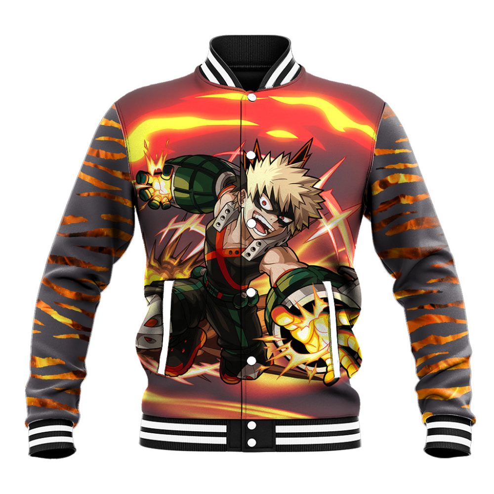 Katsuki Bakugo - My Hero Academia Baseball Jacket Dynamight Anime Style Ts04