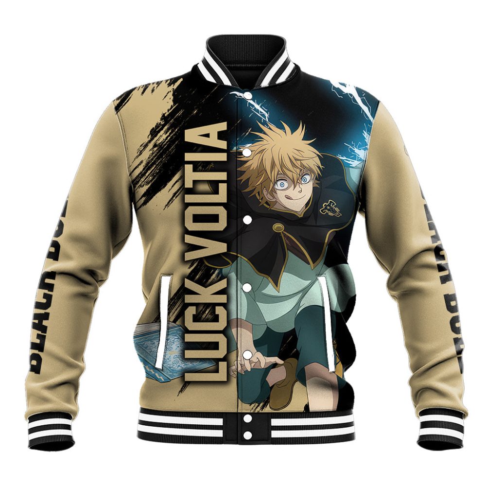 Black Bull Luck Voltia Baseball Jacket Black Clover Anime Ts04