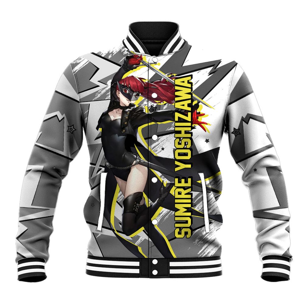 Sumire Yoshizawa Persona Baseball Jacket Anime Mix Polygon Cyber Style Ts04