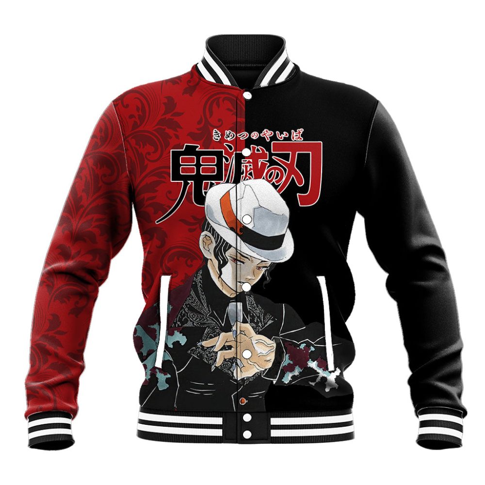 Muzan Kibutsuji Baseball Jacket Demon Slayer Anime Style Ts04
