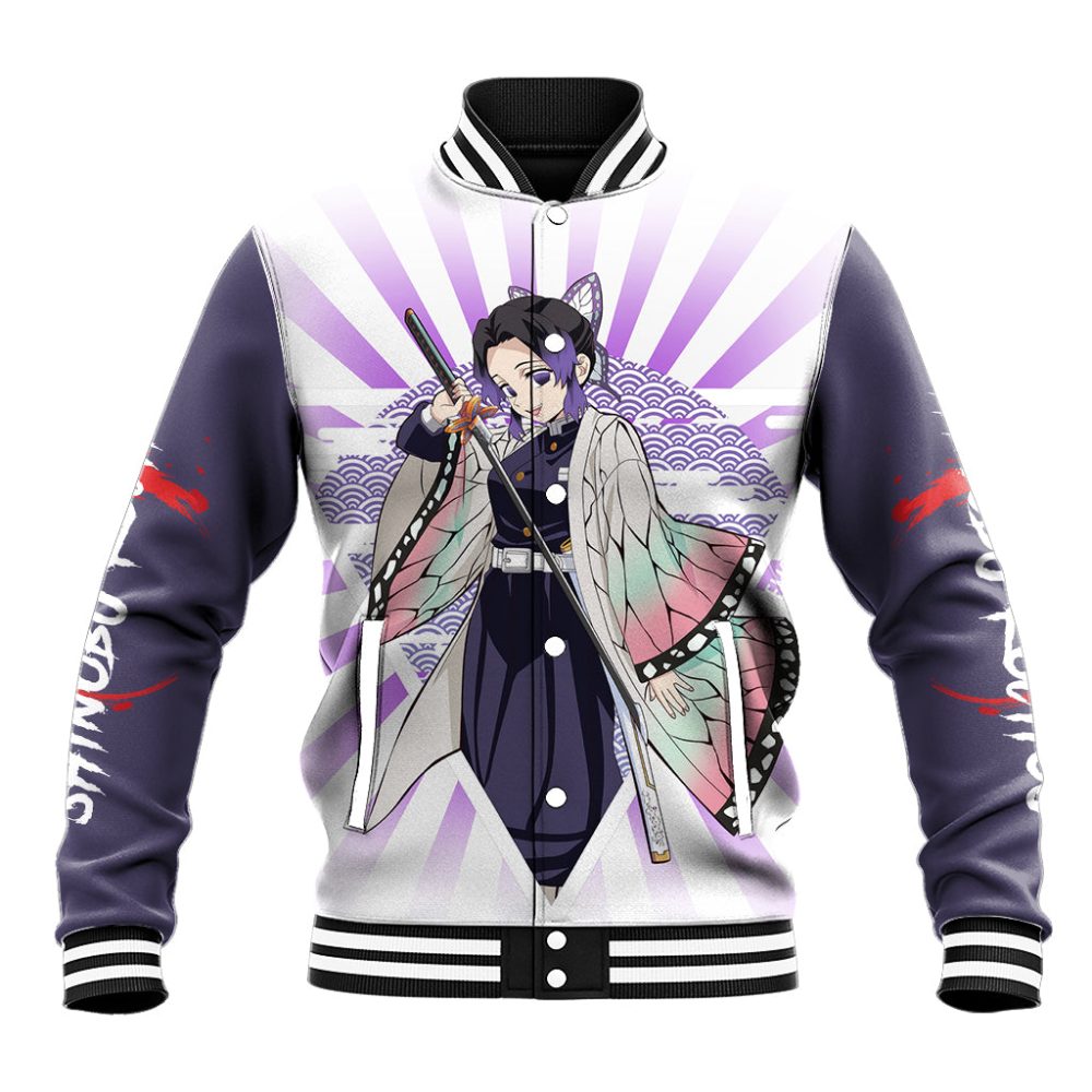 Shinobu Kochou Baseball Jacket Demon Slayer Ts04