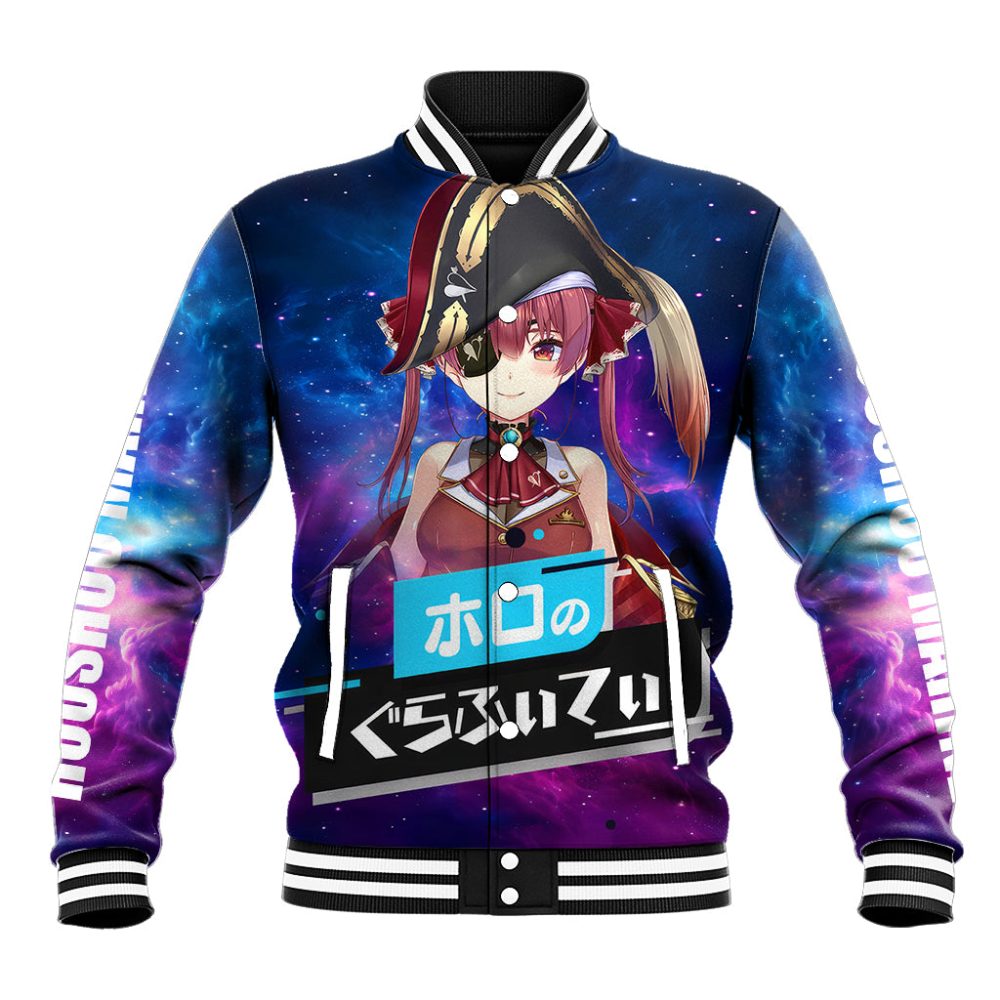 Houshou Marine Holo Live Baseball Jacket Galaxy Style Ts04