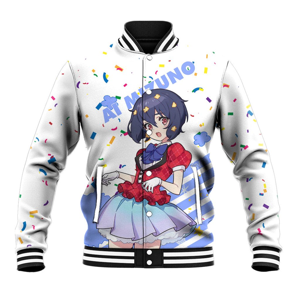 Zombie Land Saga Ai Mizuno Baseball Jacket Anime Style Ts04