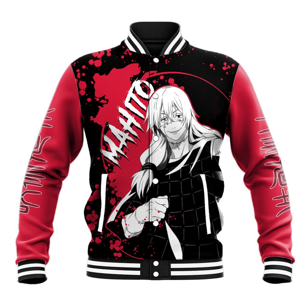 Mahito Jujutsu Kaisen Baseball Jacket Manga Style Art Ts04
