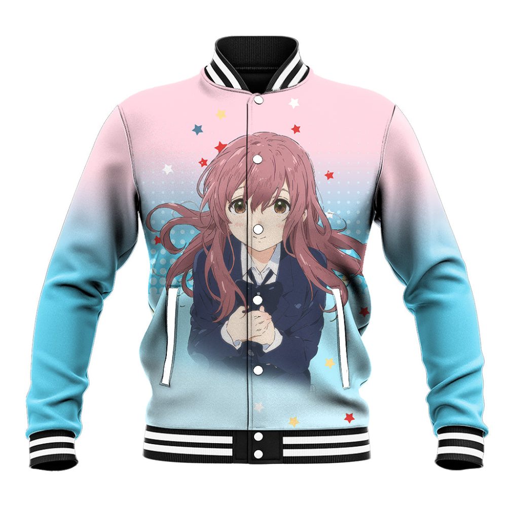 Nishimiya Shouko Baseball Jacket A Slient Voice Ts04
