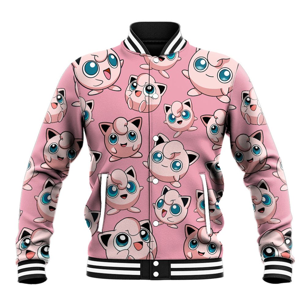 Jigglypuff - Pattern Style Baseball Jacket Ts04