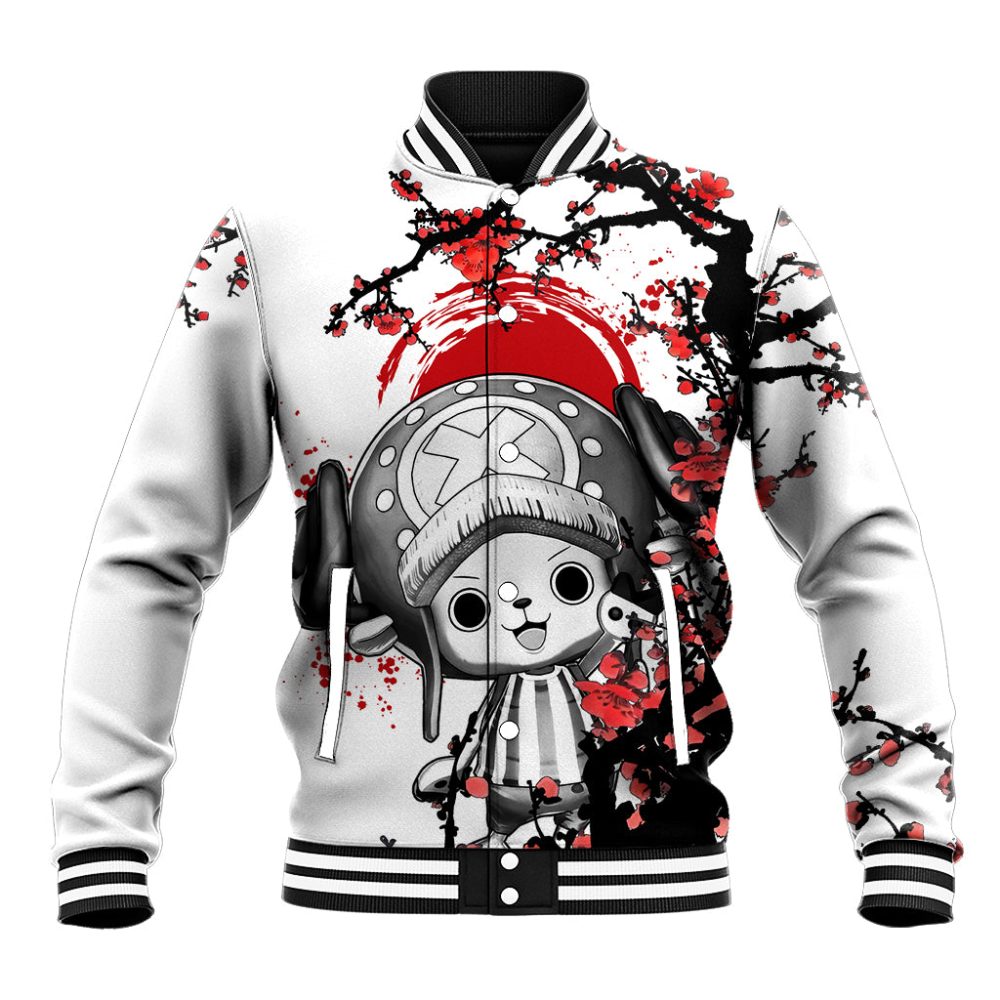 Red Tony Chopper Baseball Jacket Japan Style One Piece Anime Ts04