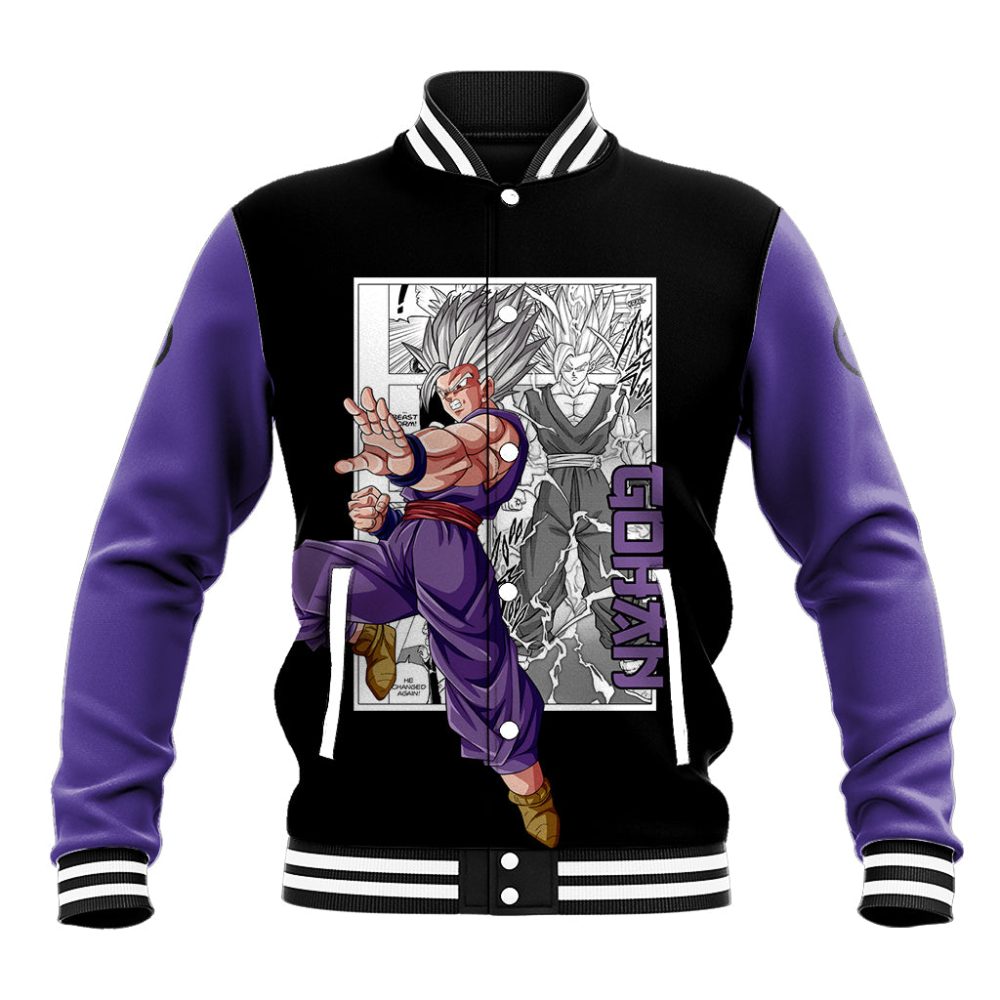 Gohan Beast Baseball Jacket Dragon Ball Anime Mix Manga Ts04