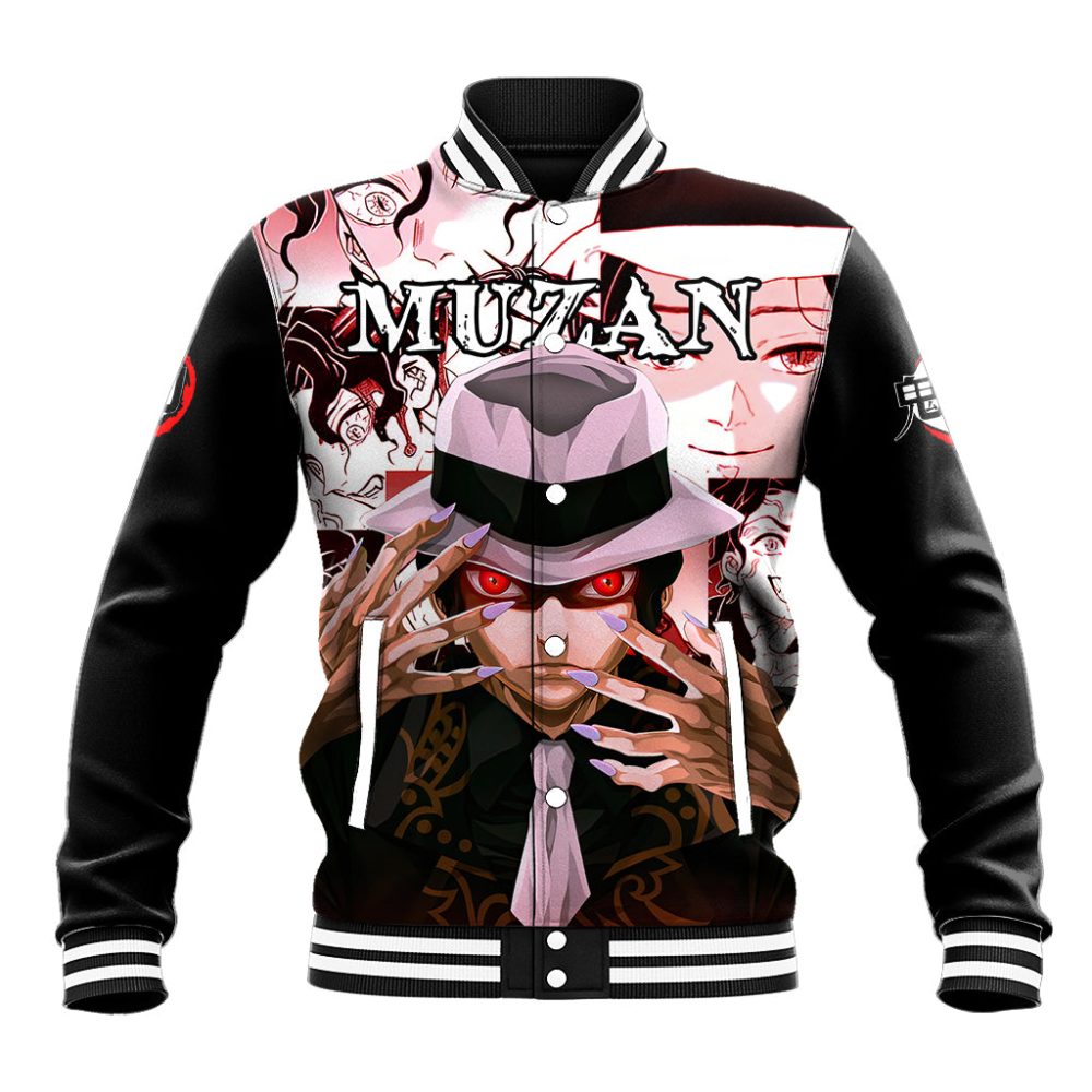Muzan Kibutsuji Demon Slayer Baseball Jacket Anime Mix Manga Style Ts04