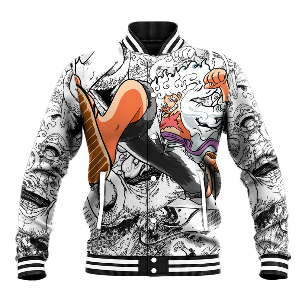 Luffy Gear 5 Nika One Piece Baseball Jacket Ts04